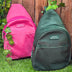 Pink + Green Sling Backpacks